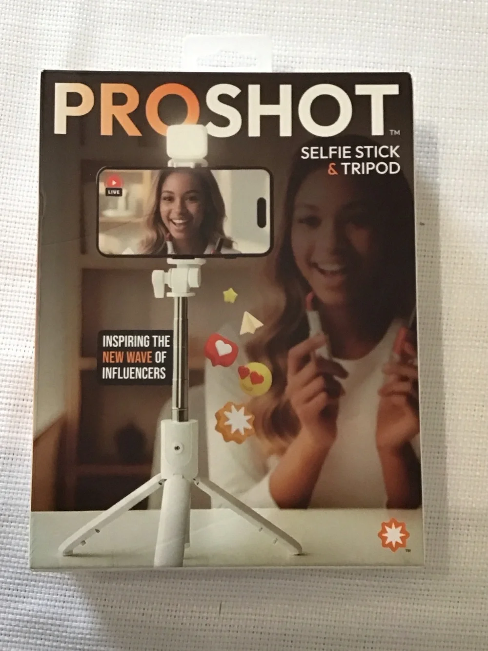 White Selfie Stick & Tripod for Phones